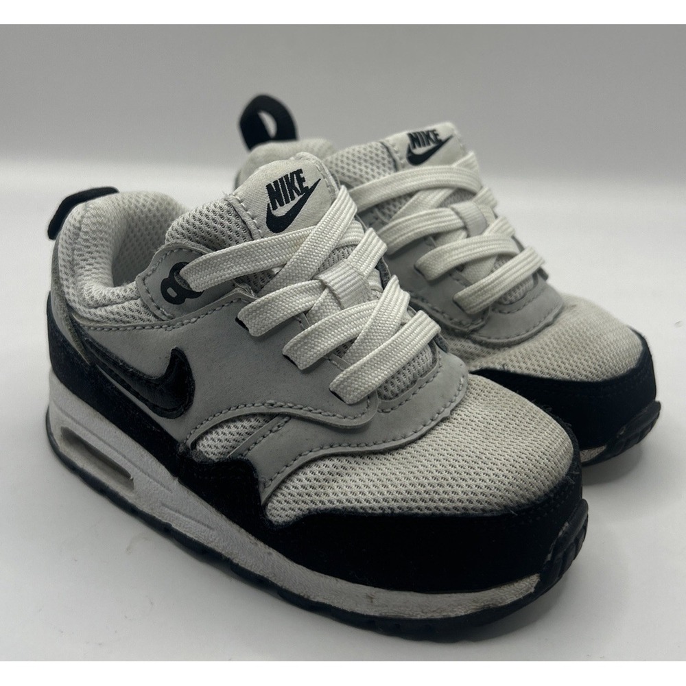 Air Max 1 Size 6c White Black *READ child Toddler Baby